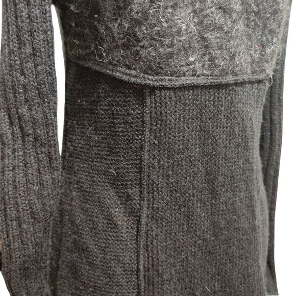 Liquid by Stone S Black Boho Knit Cardigan Jacket Colorful Embroidered Sweater - Picture 11 of 12